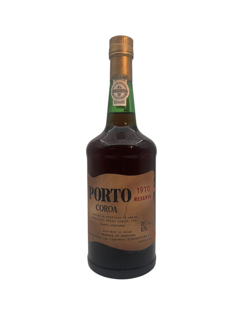 Flaske af Coroa Poças Junior 1970 portvin