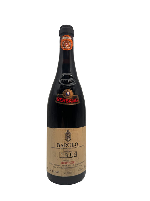 Bottle of Barolo red wine from Bersano 2012